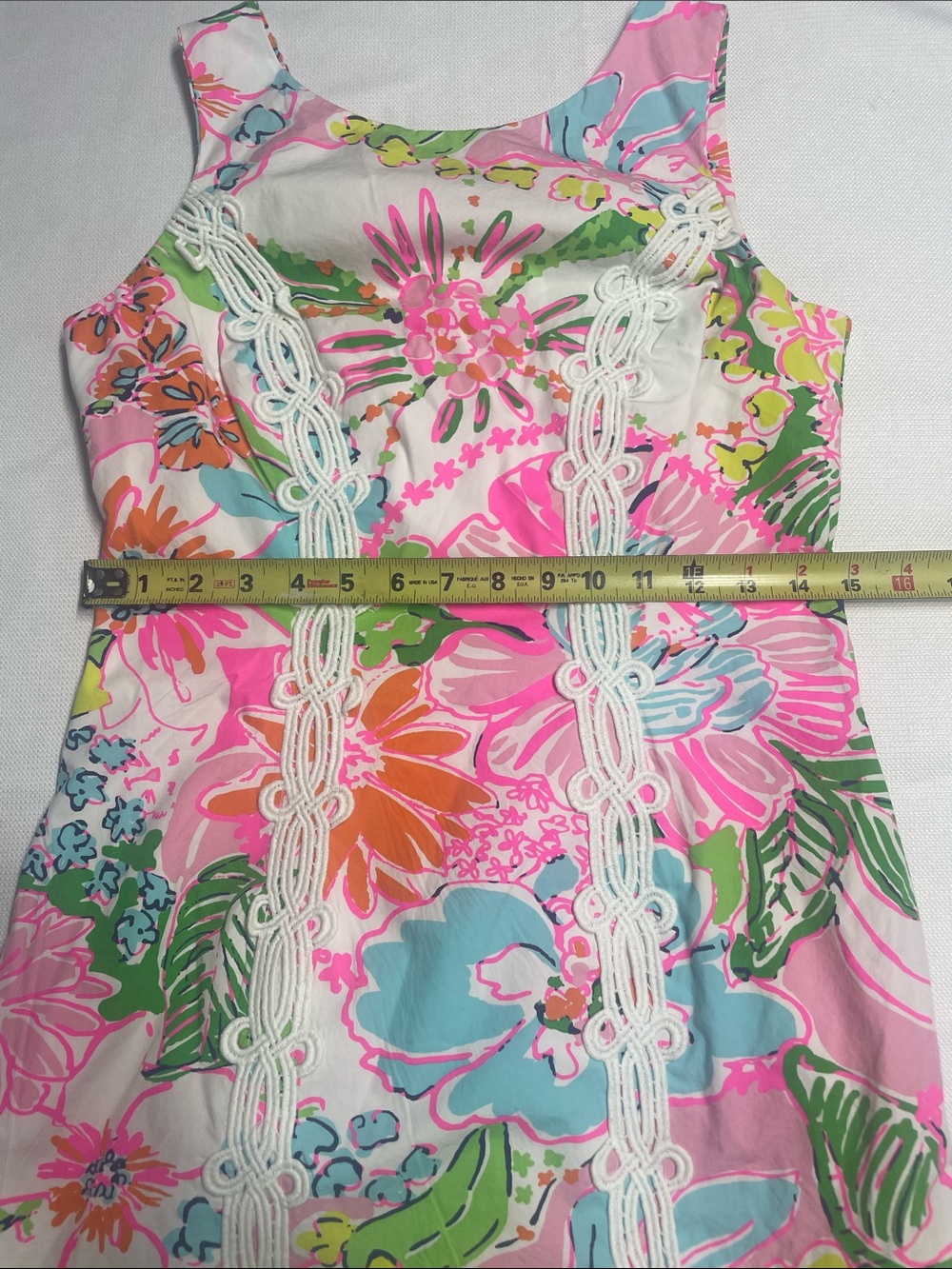 Lilly Pulitzer Sleeveless Shift Dress in Pink and Multicolor. Size 4. Pre-owned. - Picture 12 of 12